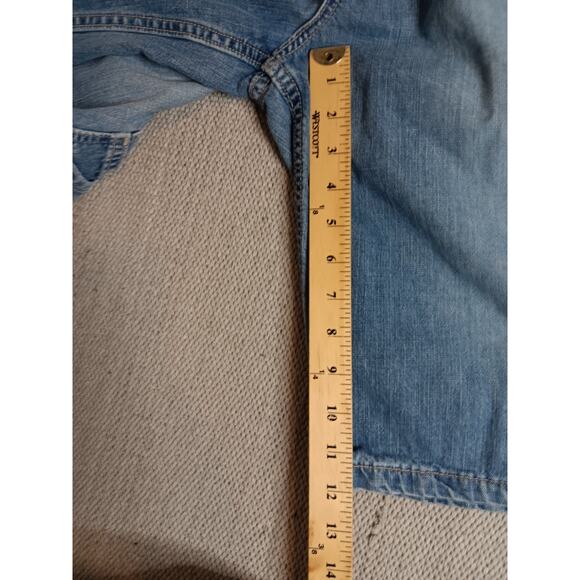 Old Navy Brand Vintage Painters Jean Shorts 33 Blue Fade Y2K Baggy Street Skate - Picture 12 of 15